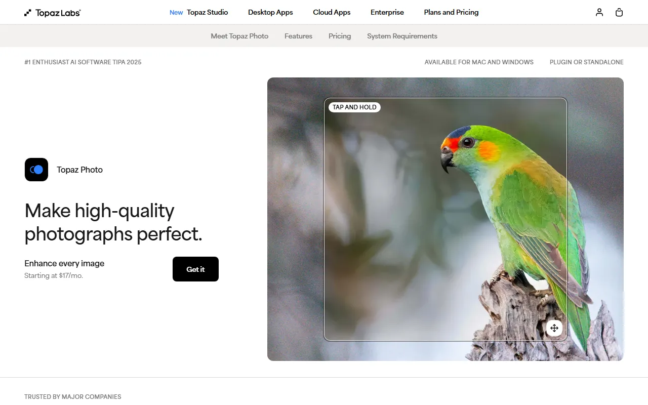 Topaz Photo AIのスクリーンショット