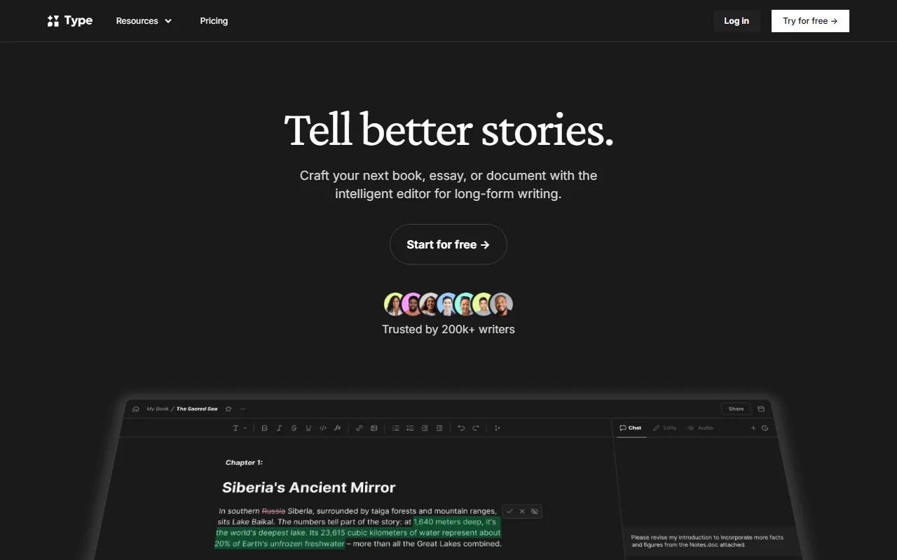 Typeのスクリーンショット