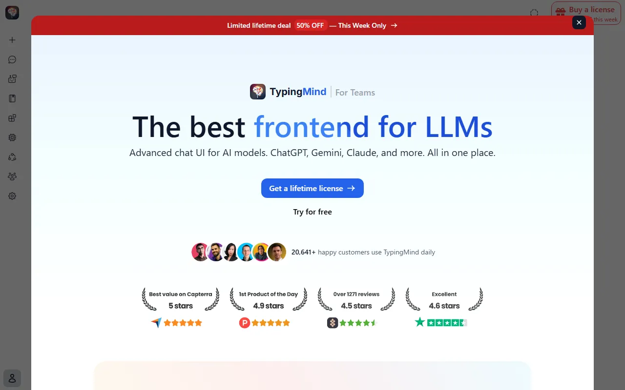TypingMindのスクリーンショット