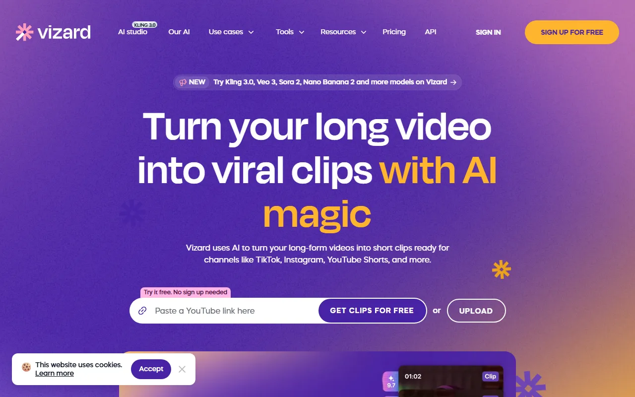 Vizard AIのスクリーンショット