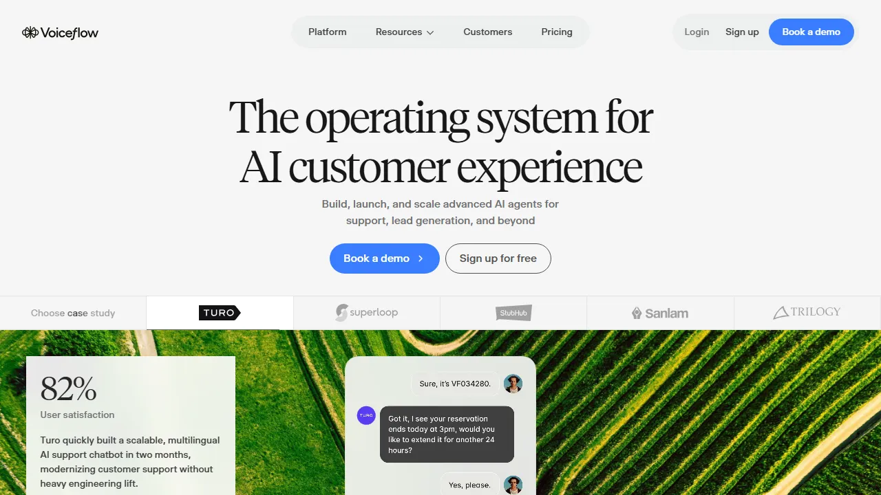 Voiceflowのスクリーンショット