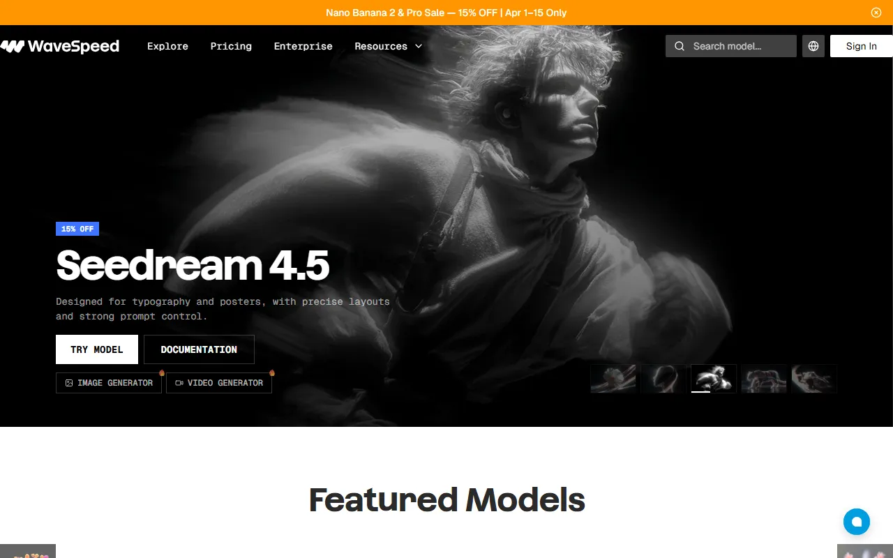 WaveSpeed AIのスクリーンショット