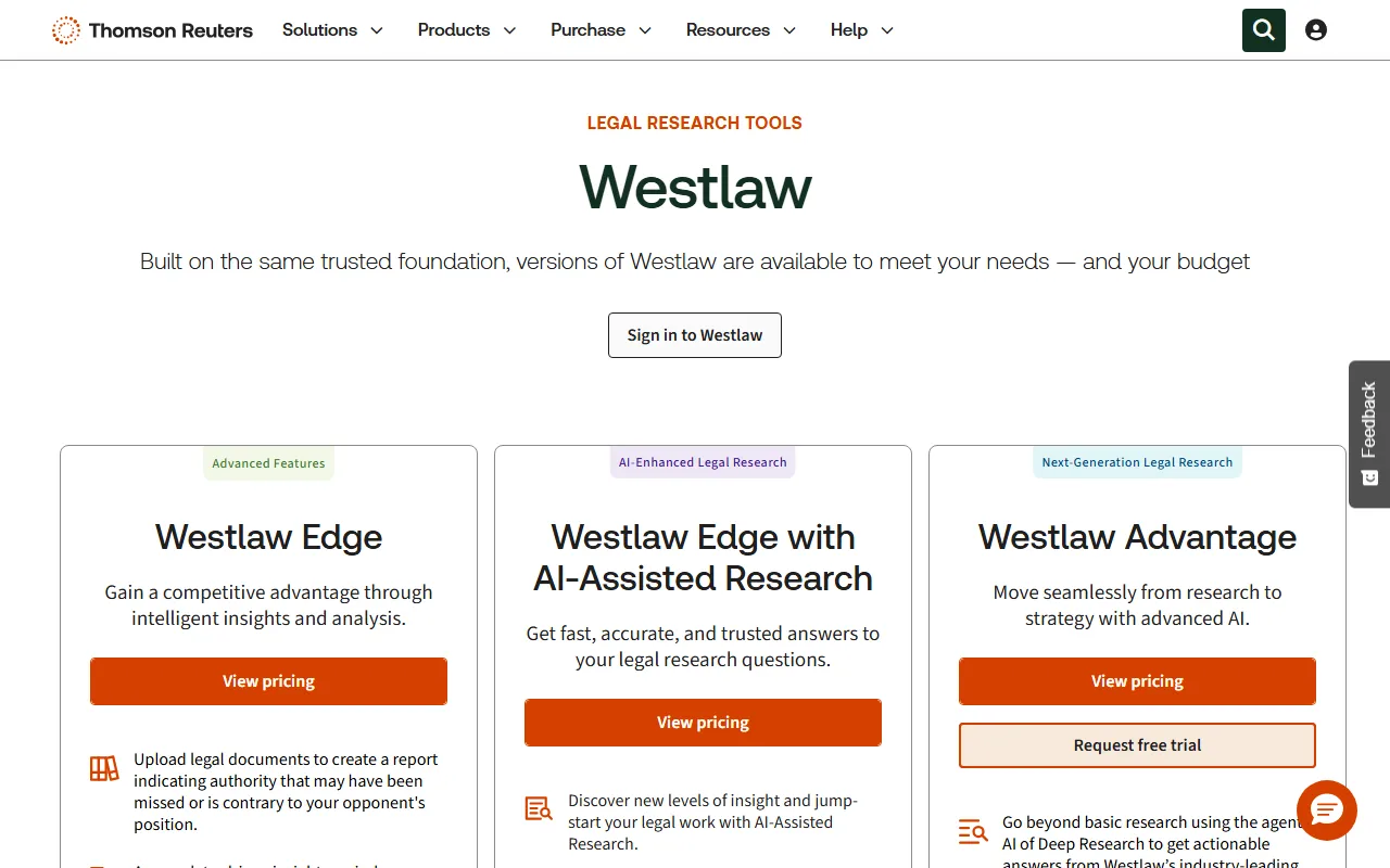 Westlaw Edge AIのスクリーンショット