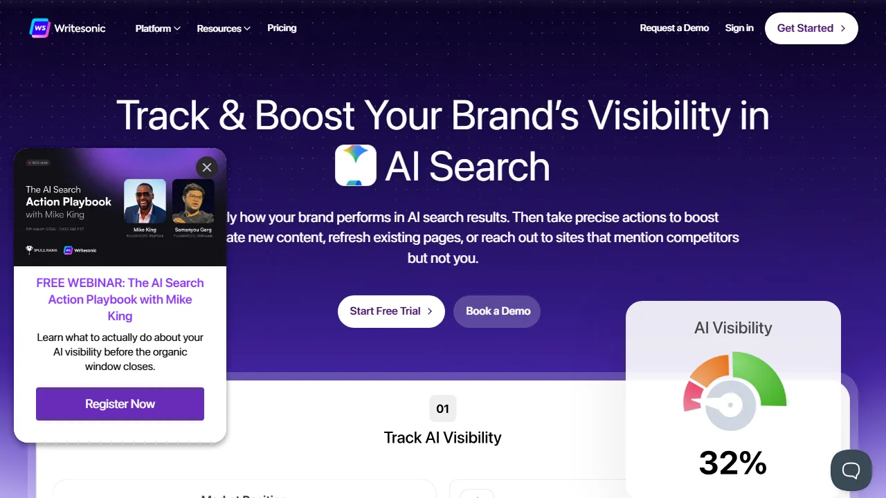Writesonicのスクリーンショット