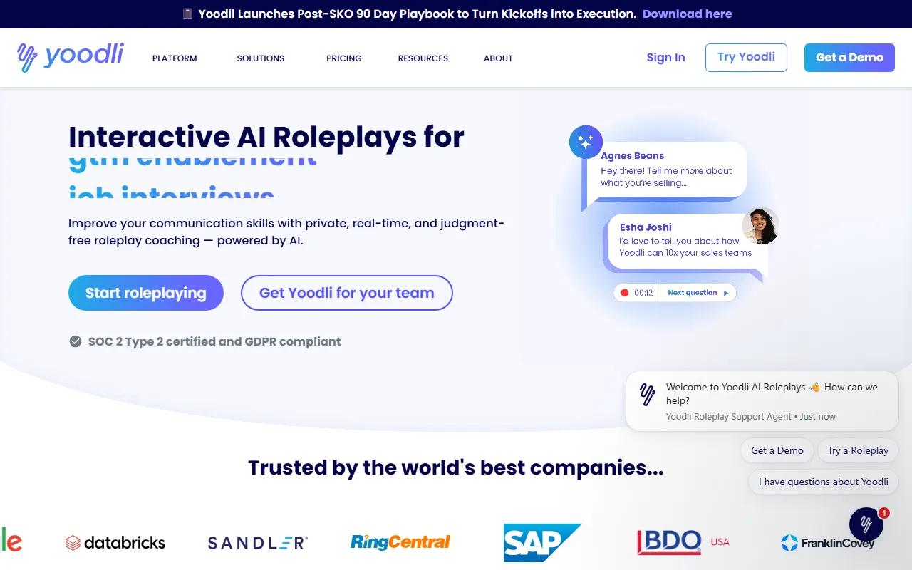 Yoodliのスクリーンショット