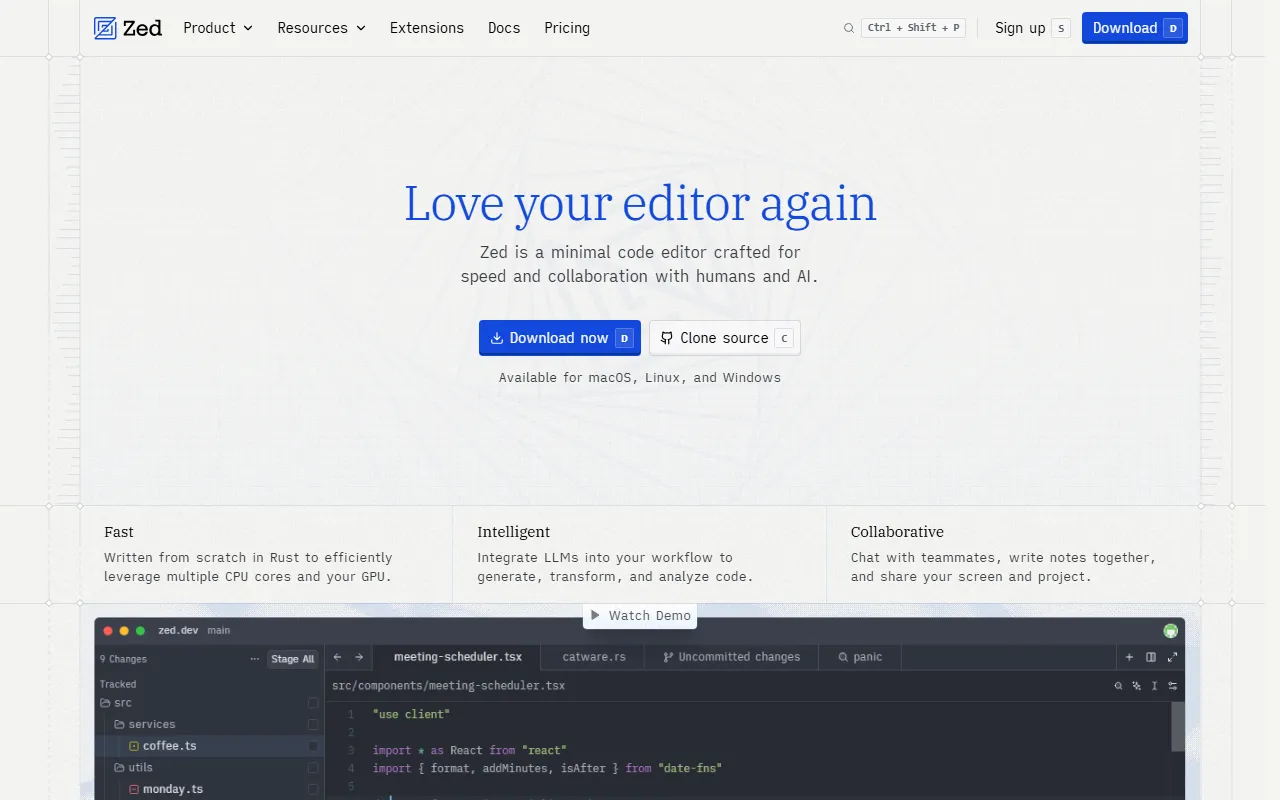 Zed AIのスクリーンショット